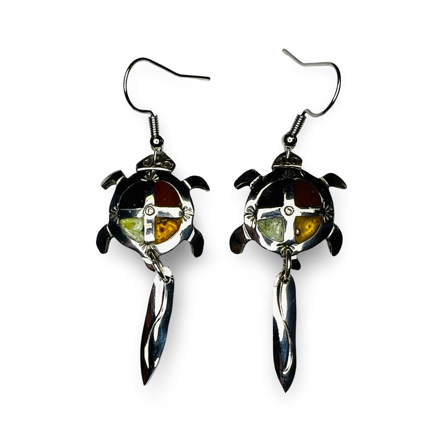 RSB Turtle Medicine Wheel Earrings