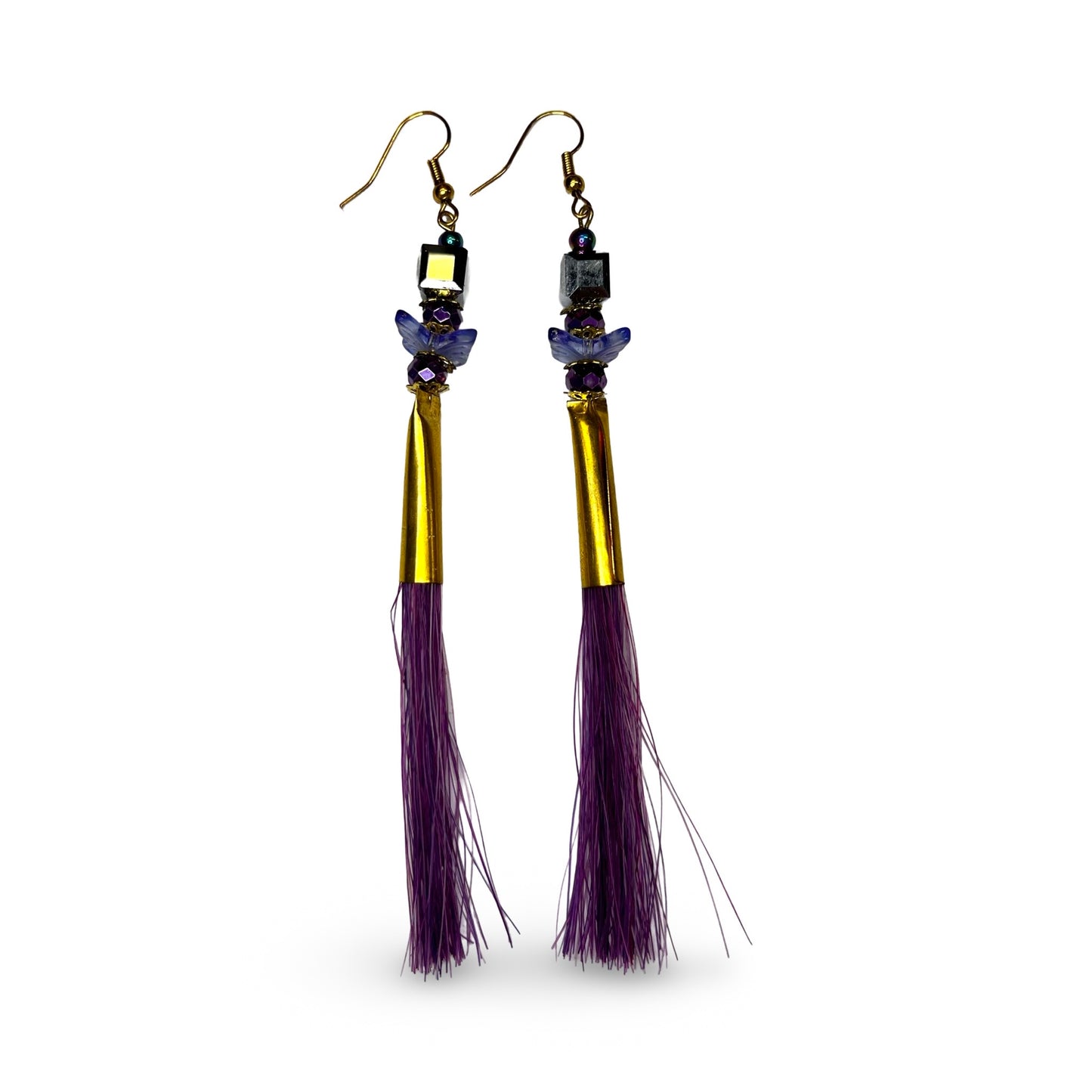 SG Gem & Horse Hair Earrings