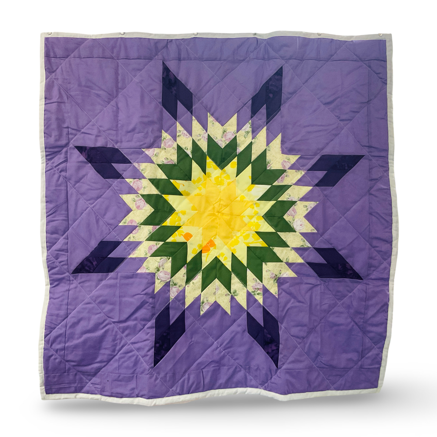 CR Lavender/Green Baby Star Quilt