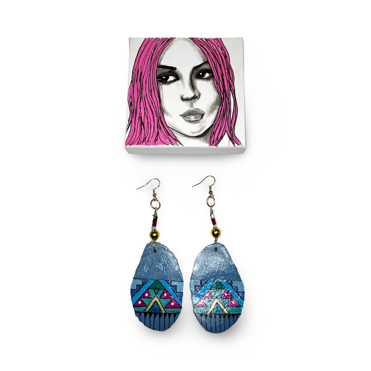 LTB Elk Bone Earrings - Pink Cover