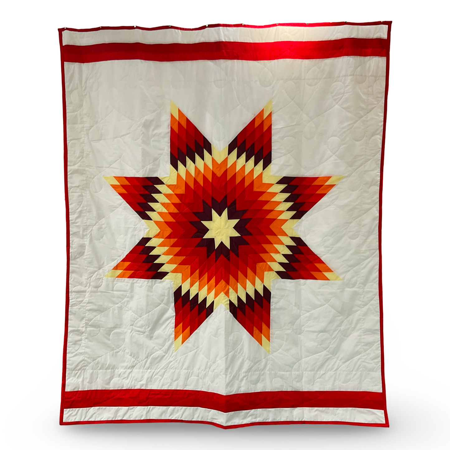CH Yellow Sunburst Cotton Queen Star Quilt