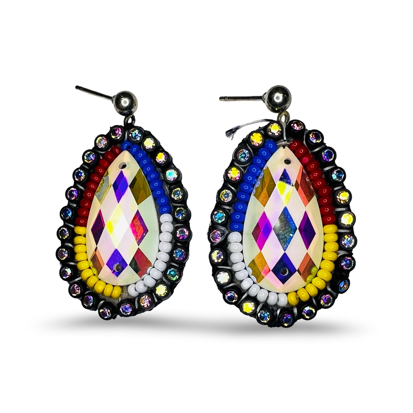 WR Black Rhinestone Earrings