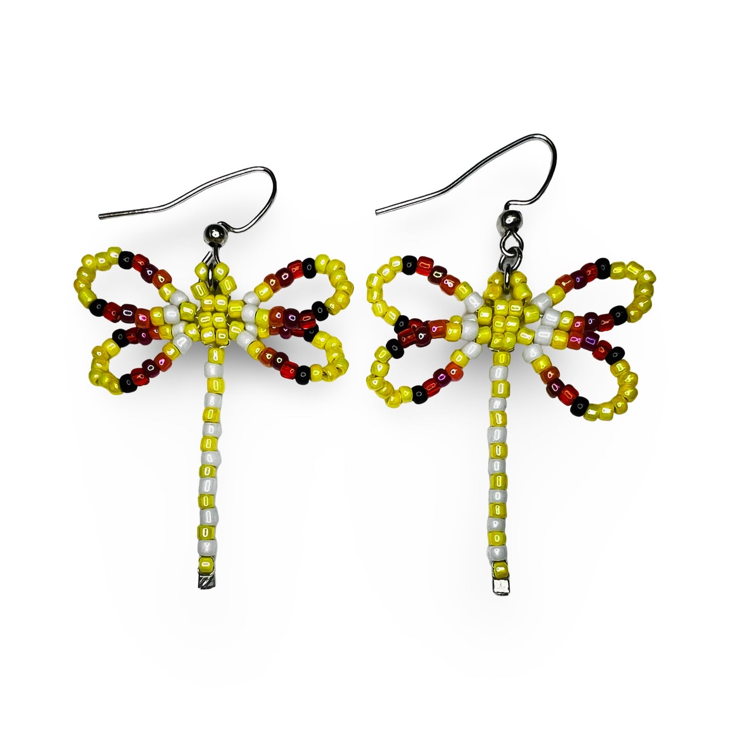 CWT Med Bead Dragonfly Earrings