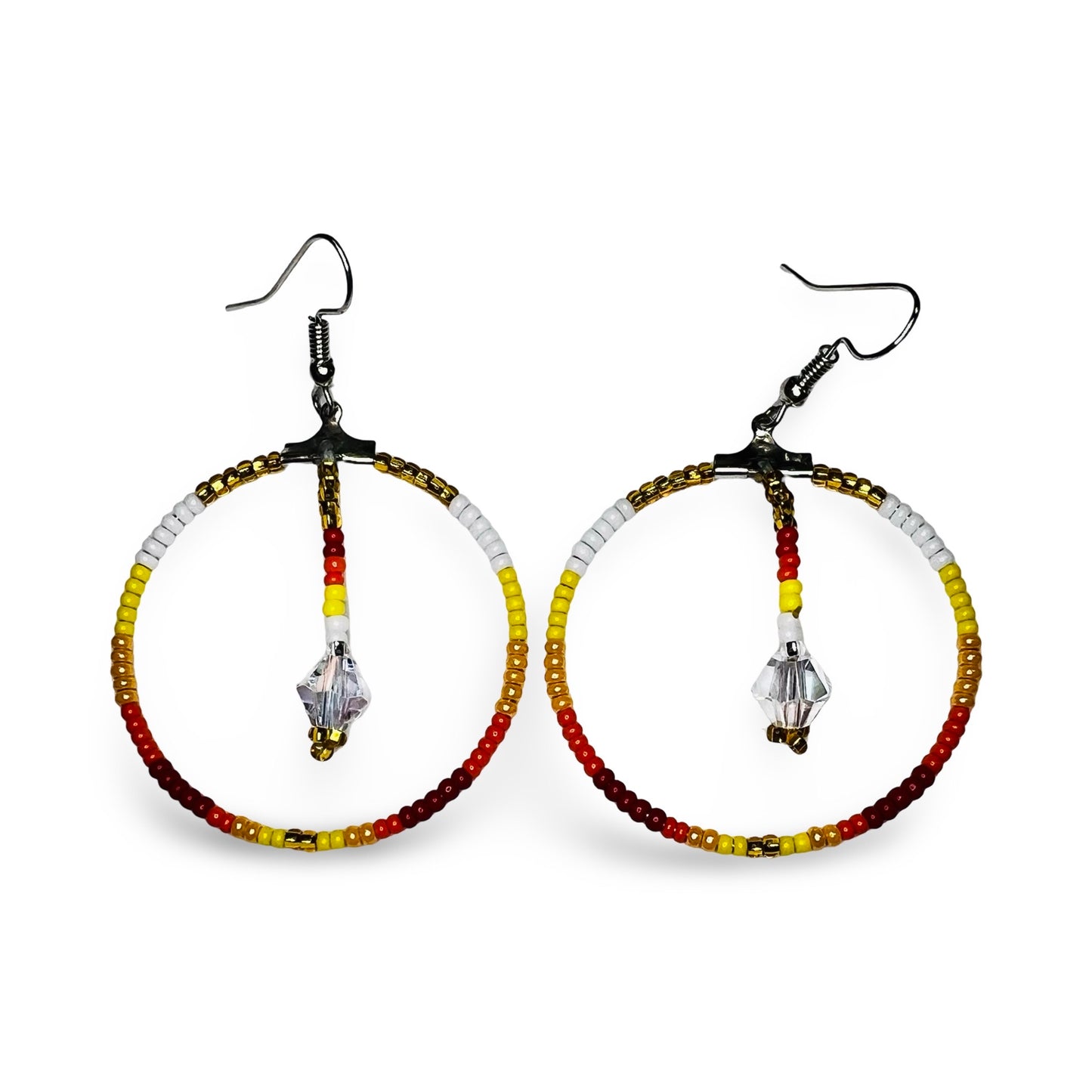 JR Bead Hoop & Charm Earrings