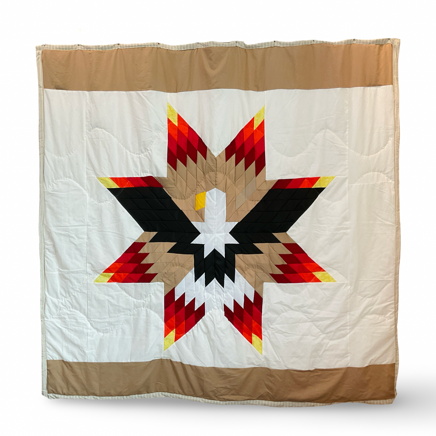 KHP Red Eagle Queen Cotton Star Quilt