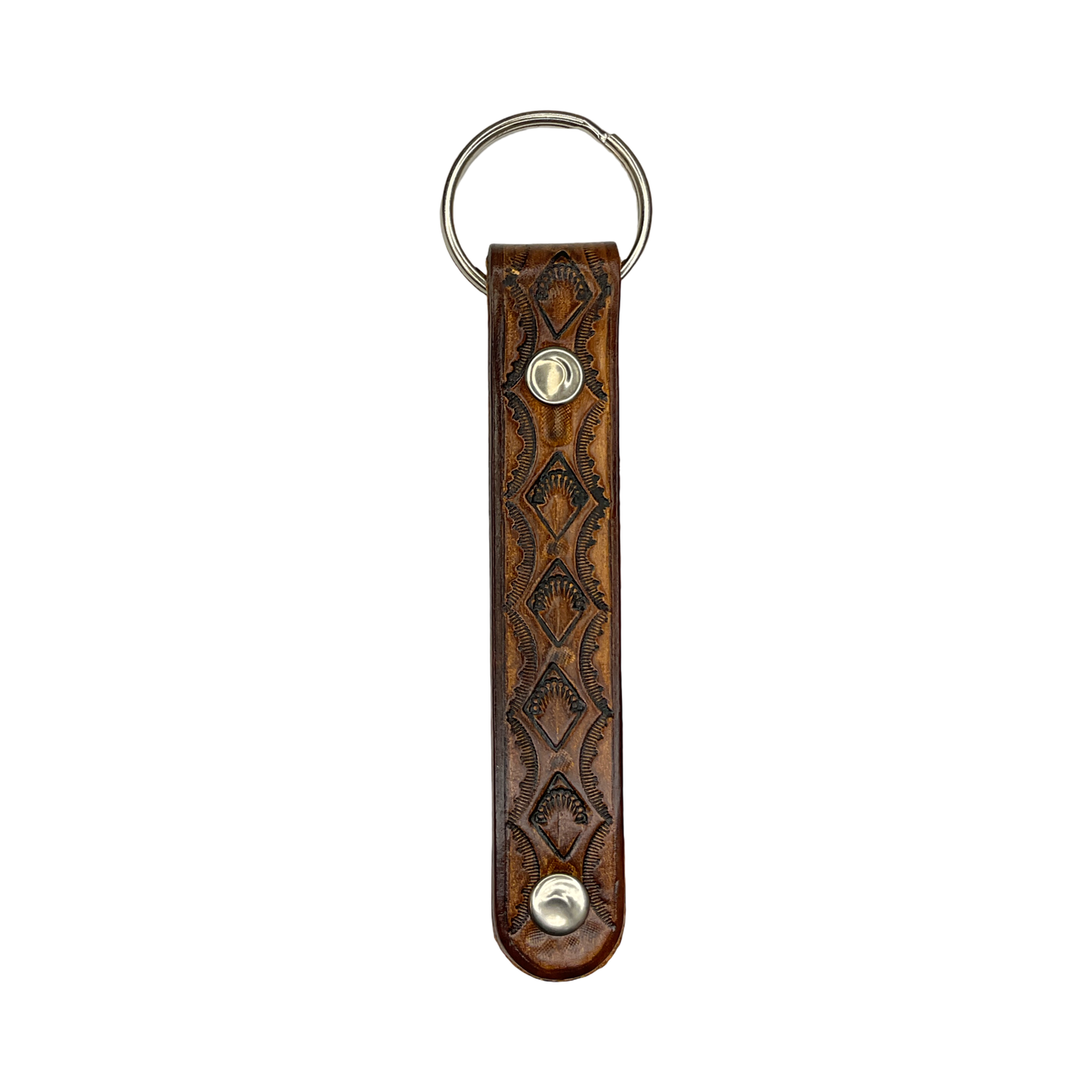 TEB Stamp Leather Keychain 4"