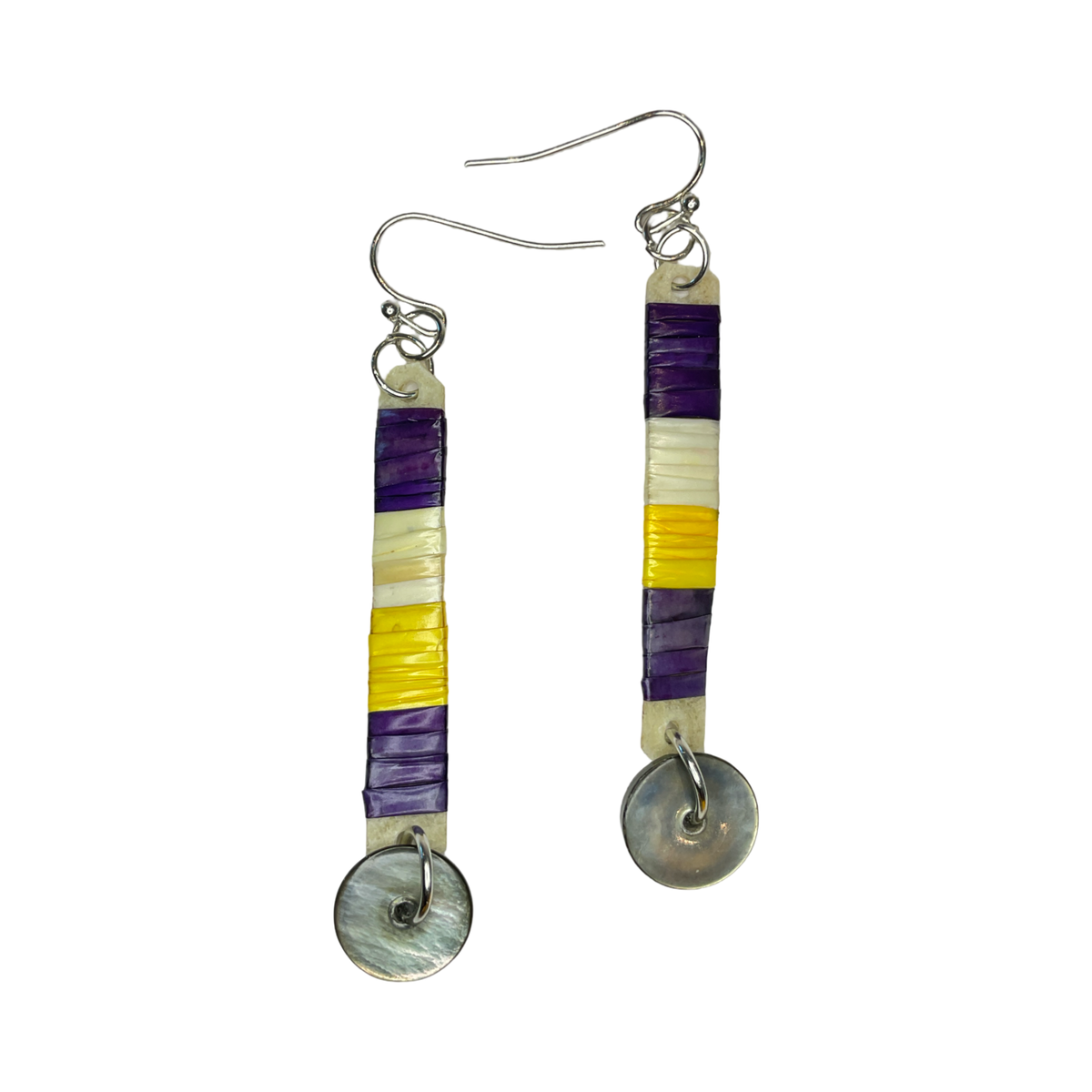CRC Quill Slat & Mini Charm Earrings