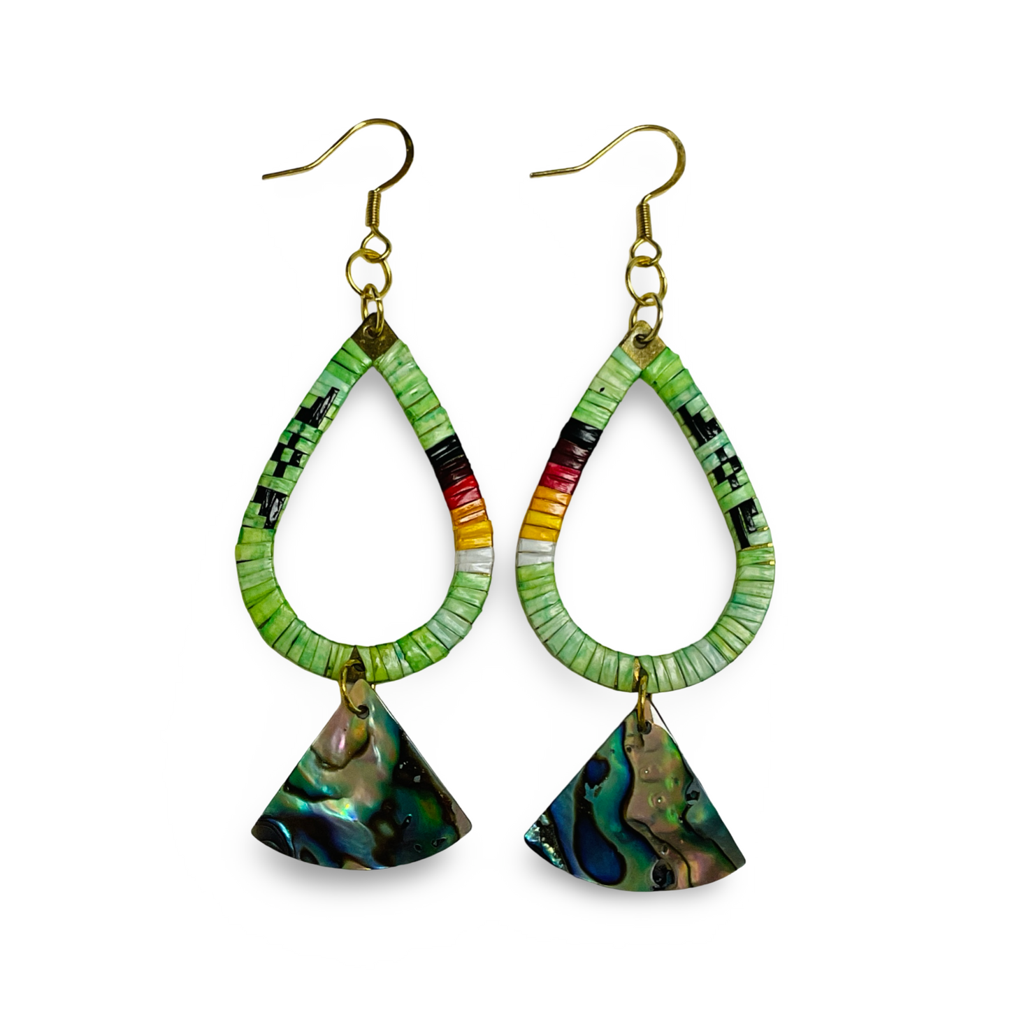 ARC Quill & Abalone Tear Drop Earrings