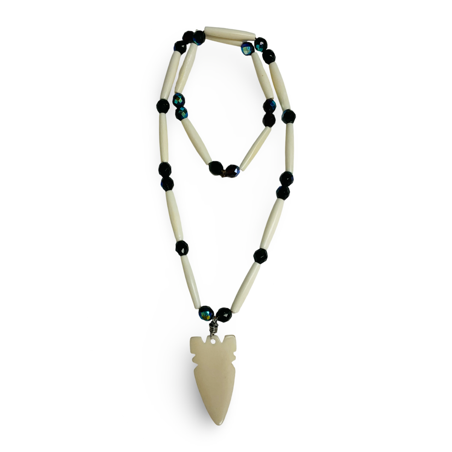ET Single Strand Hollow Bone Necklace