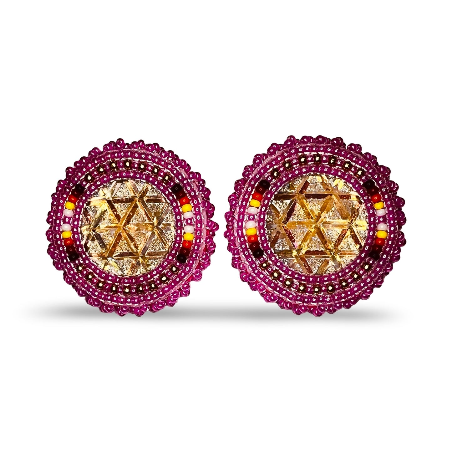 VW Small Beaded Post Earrings