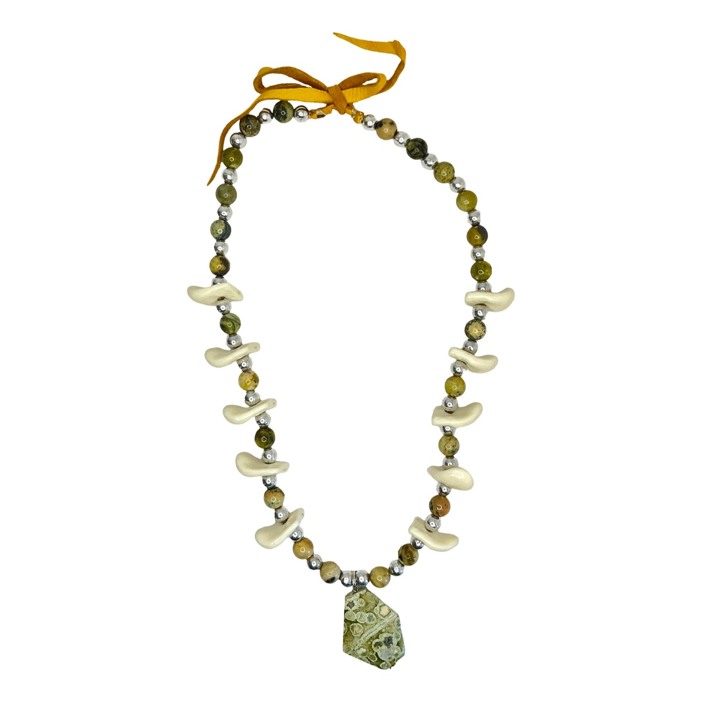 DYD Stone & Imitation Teeth Necklace
