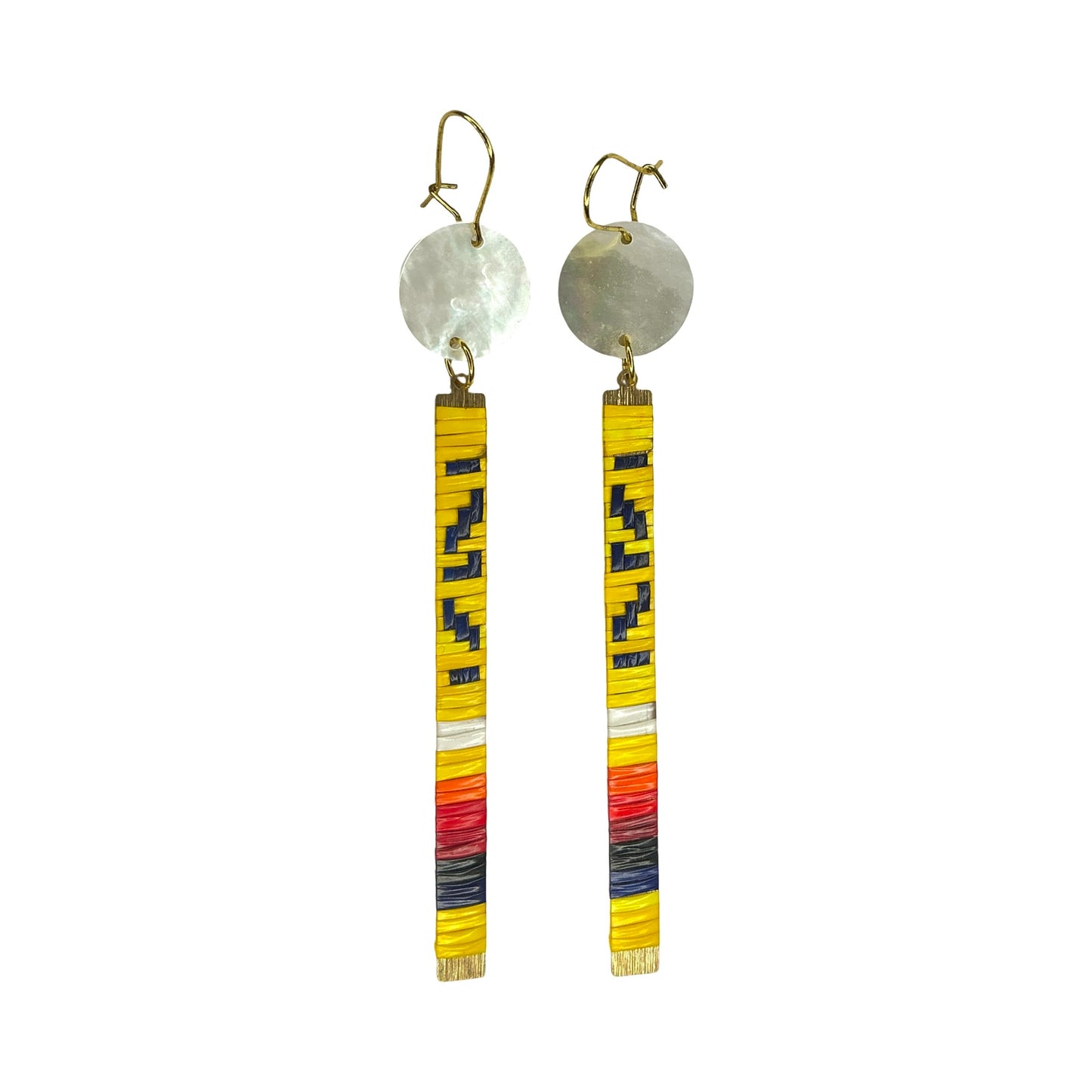 ARC 2.5" Quill Slat on Metal Earrings