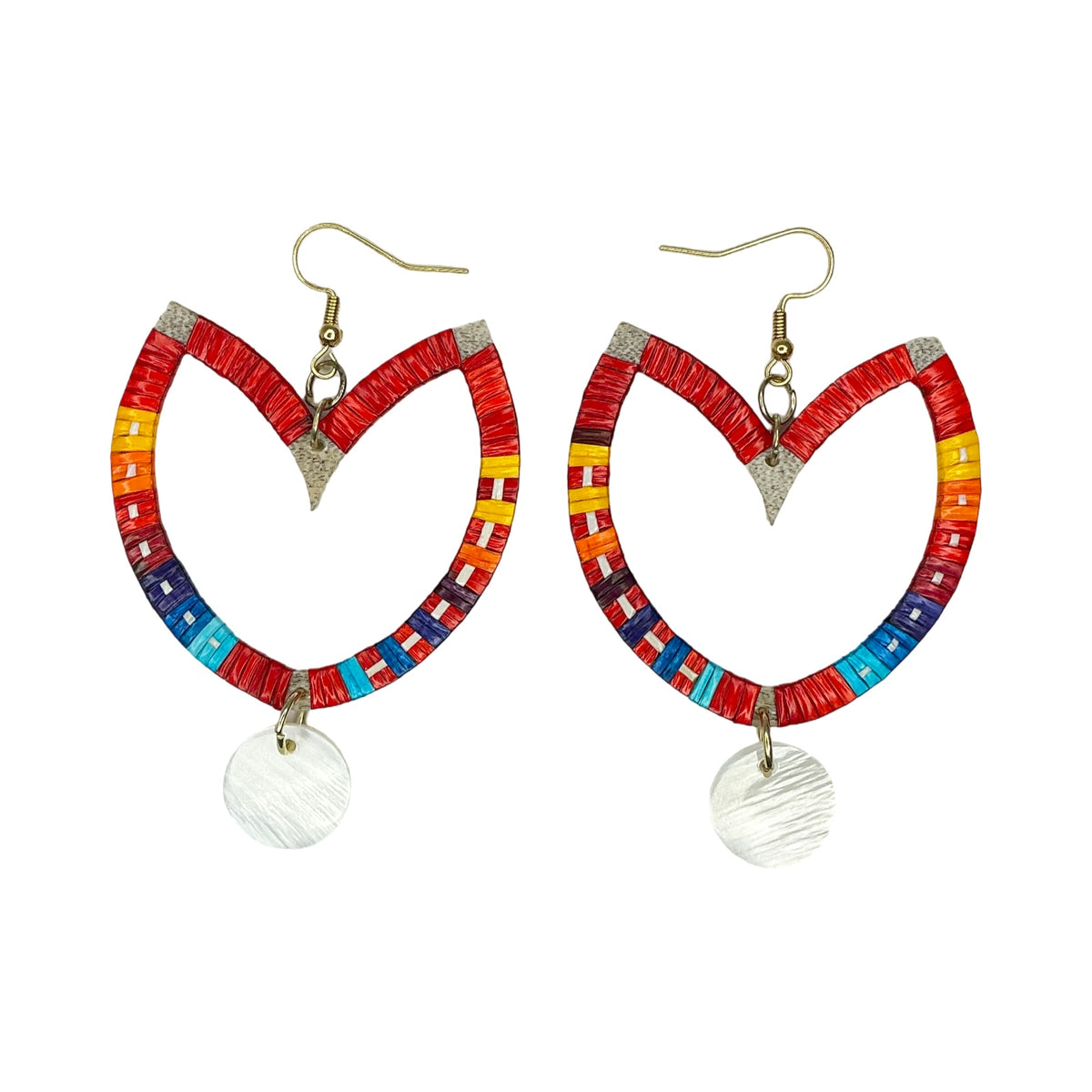 JRC Quill Floral & Nacre Earrings