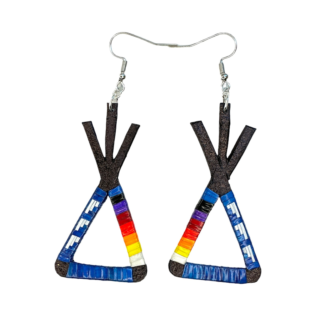 MirRC Blue Quill Tipi Earrings