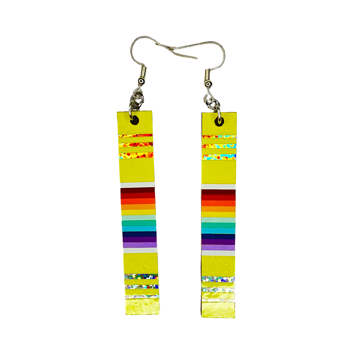 WW Long Slat Vinyl Earrings