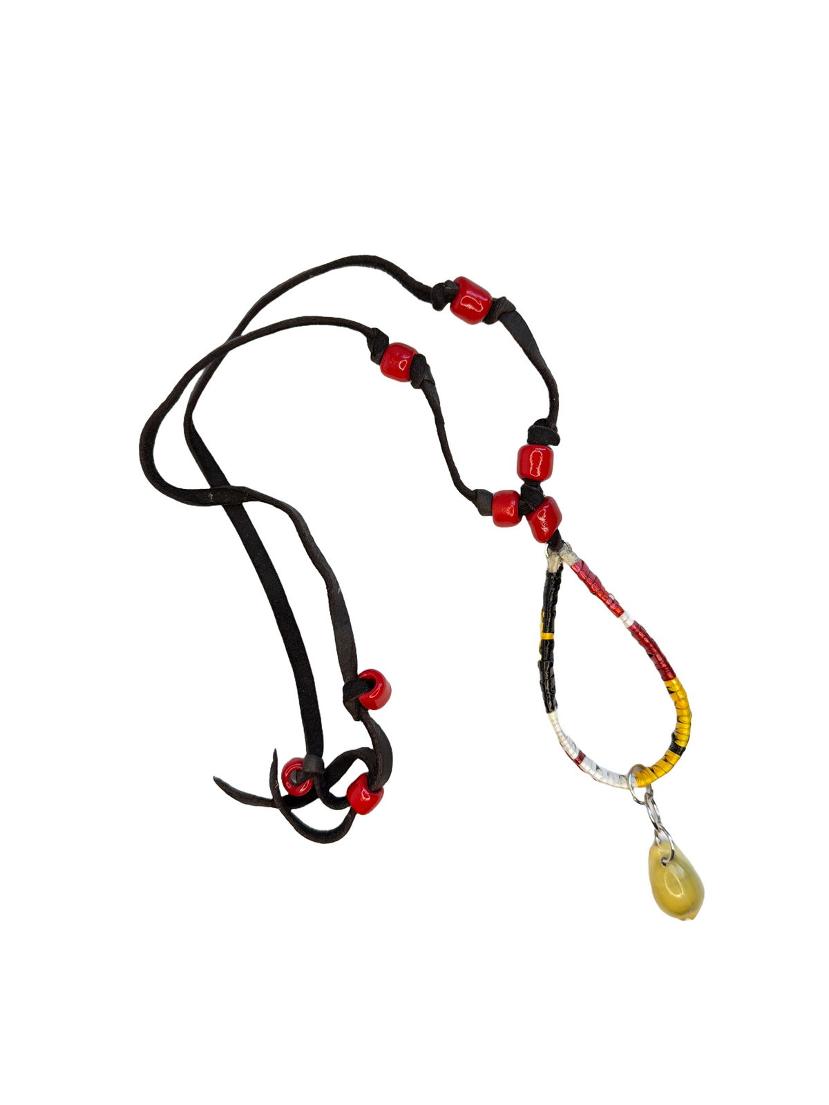 CRC Quill and Glass Bead Necklace