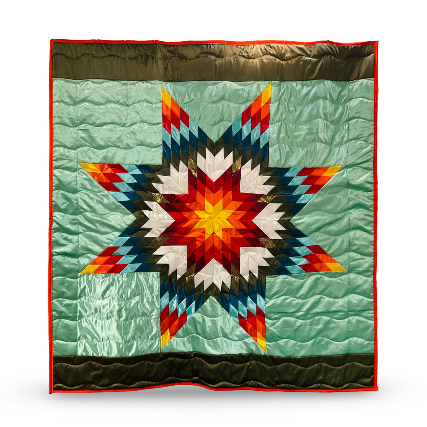 KIC Mint Green Satin Star Quilt