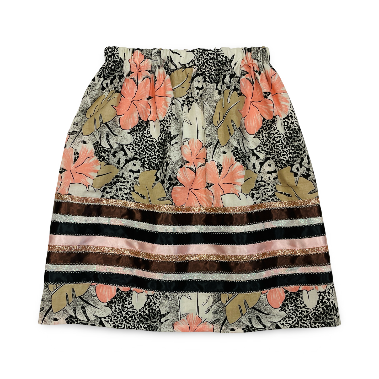 KH Pink & Brown Youth Ribbon Skirt