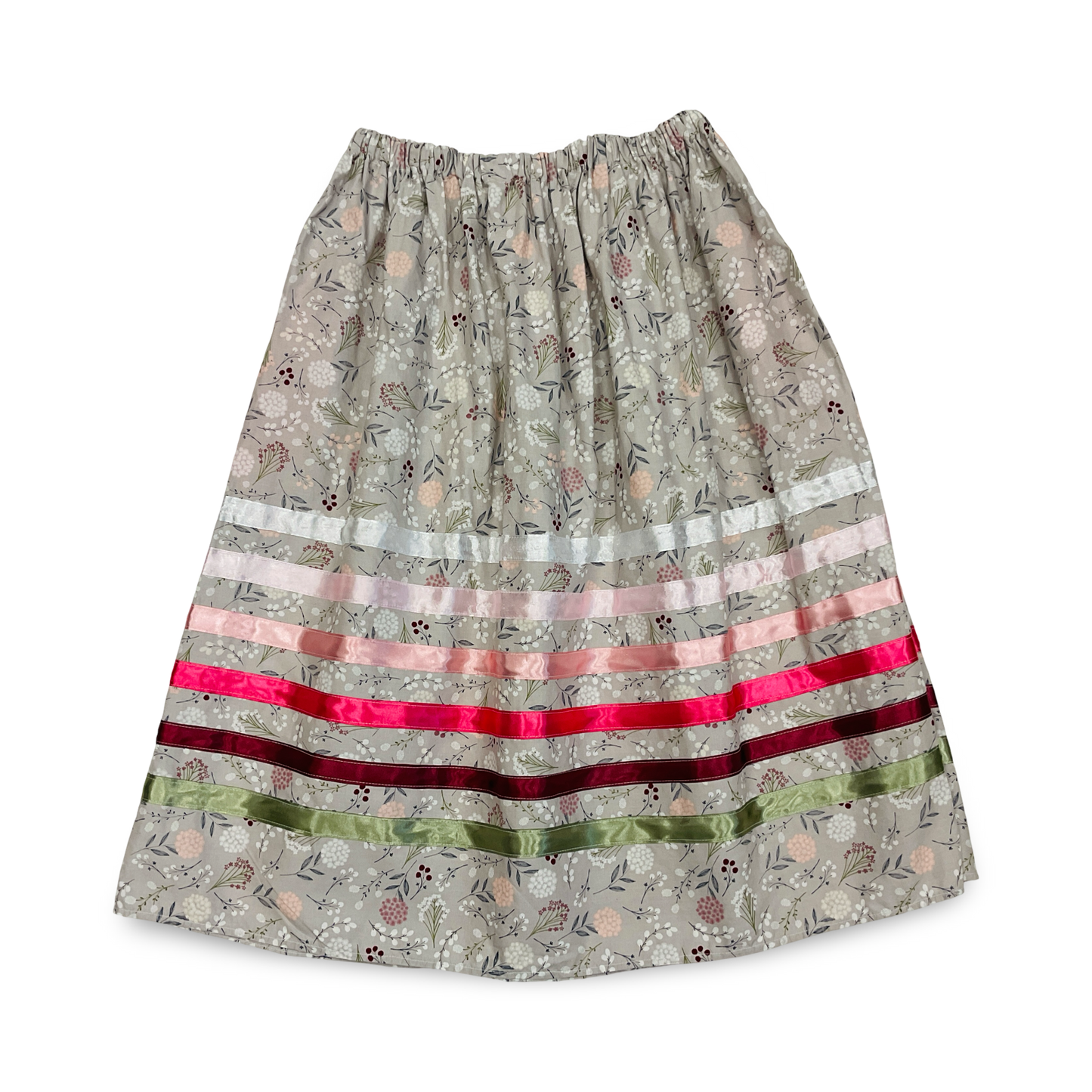 KH Grey & Pink M Ribbon Skirt