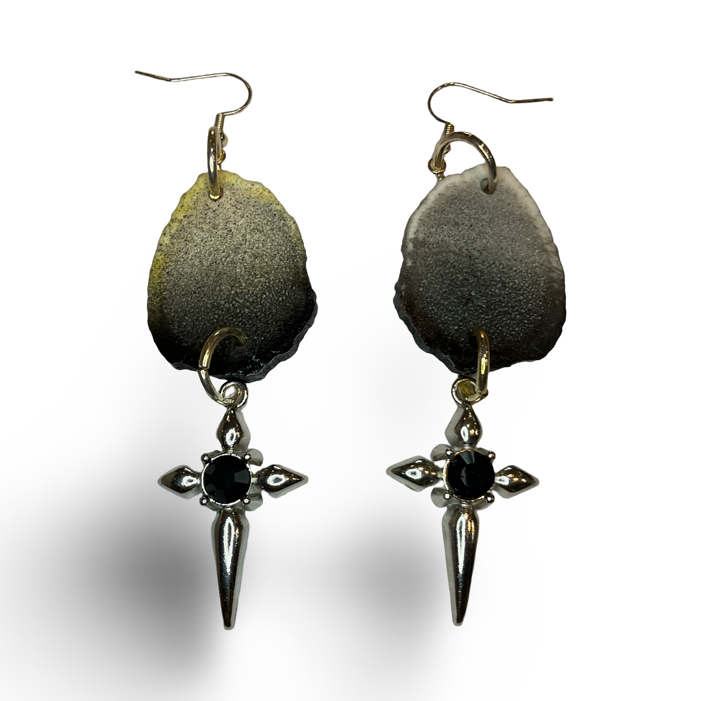 BB Painted Elk Horn Earrings