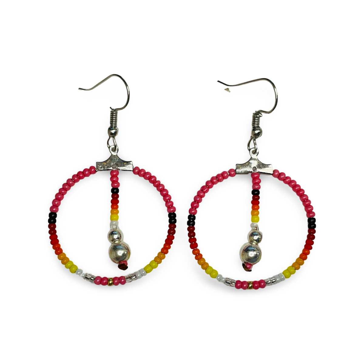 BEC Single Bead Circle Earrings