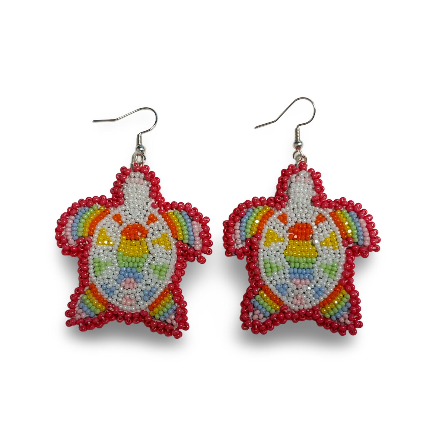 DYD 13 Glass Cut Beaded Turtle Earrings