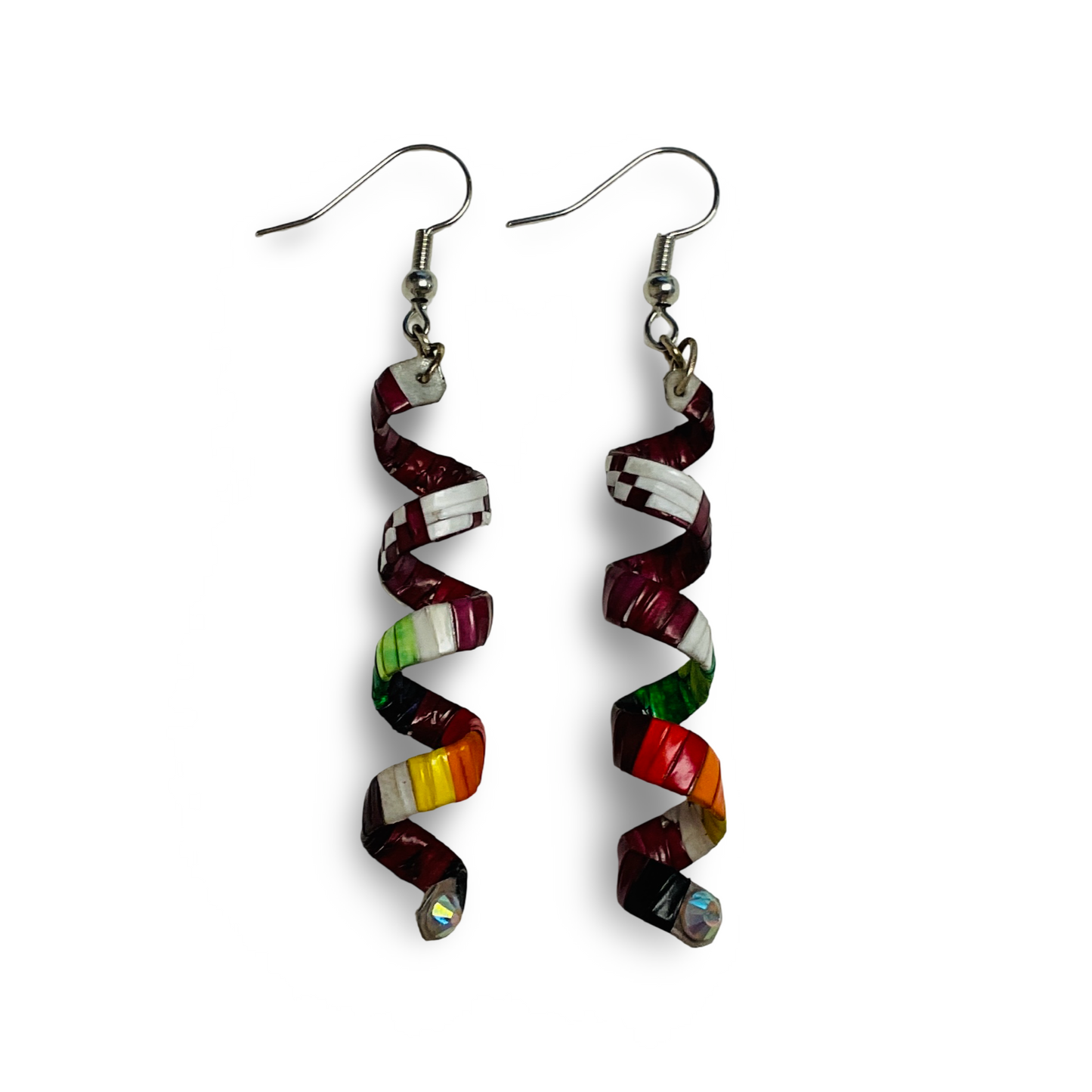 RG Maroon Twisty Quill Earrings