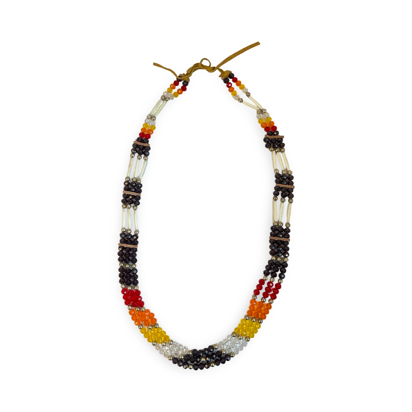 WC Faceted Bead & Hollow Bone Necklace