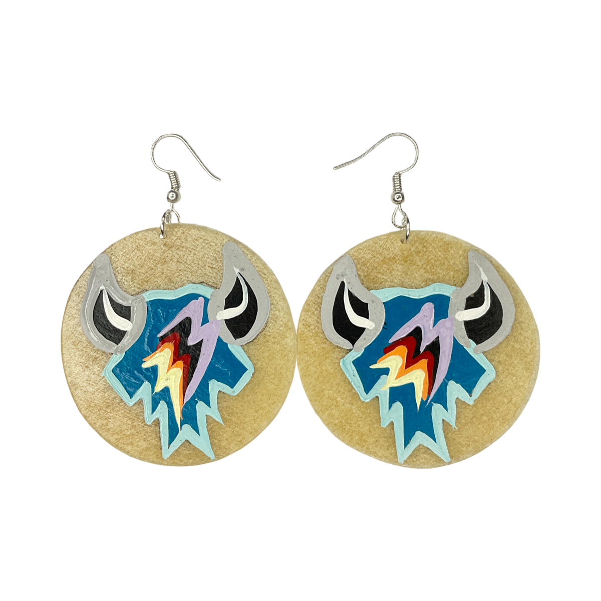 STB Skull Parfleche Earrings