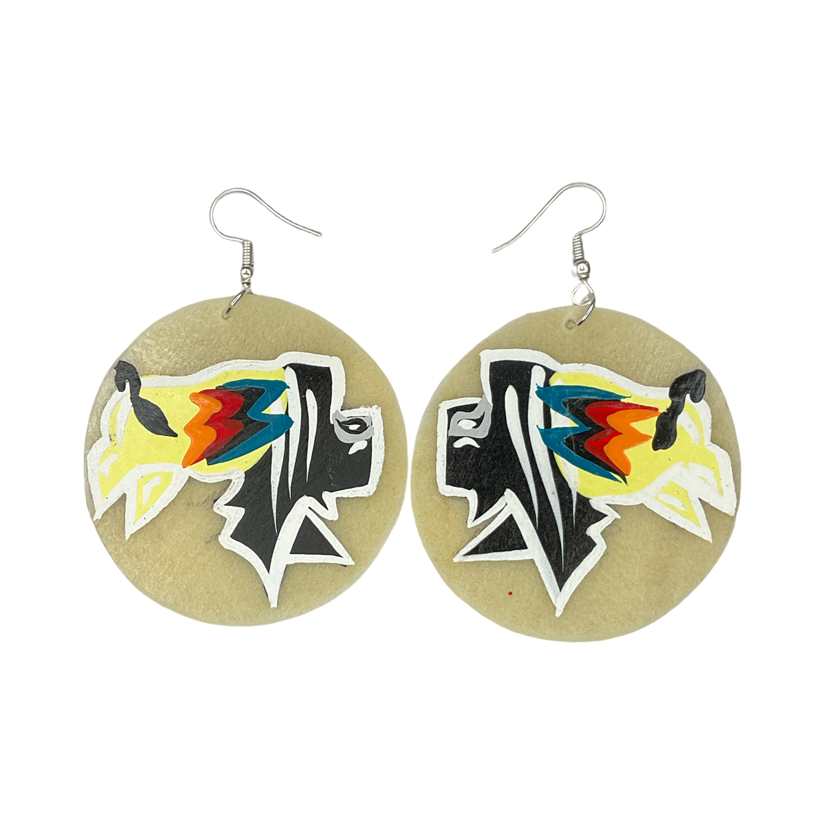 STB Buffalo Parfleche Earrings