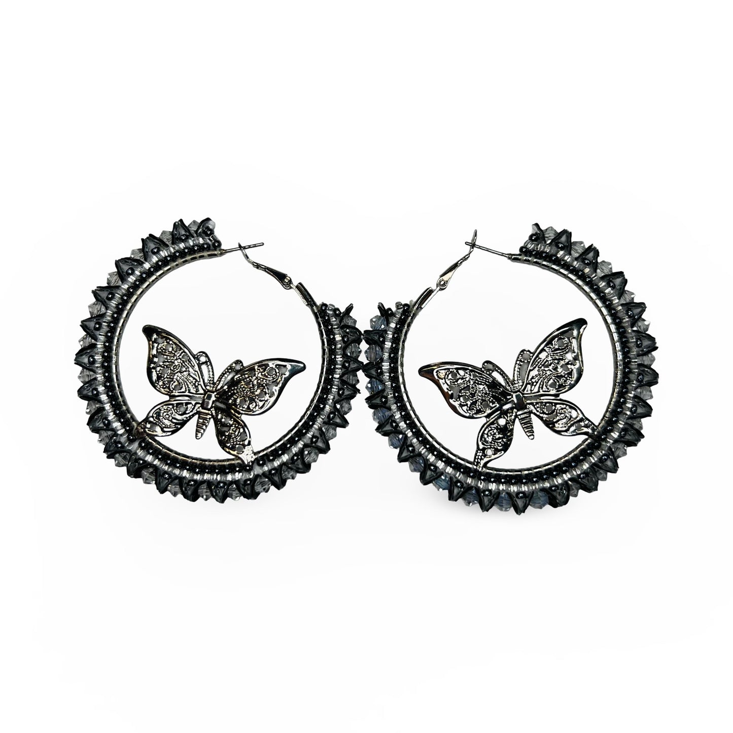 SBE Large Black Hoops