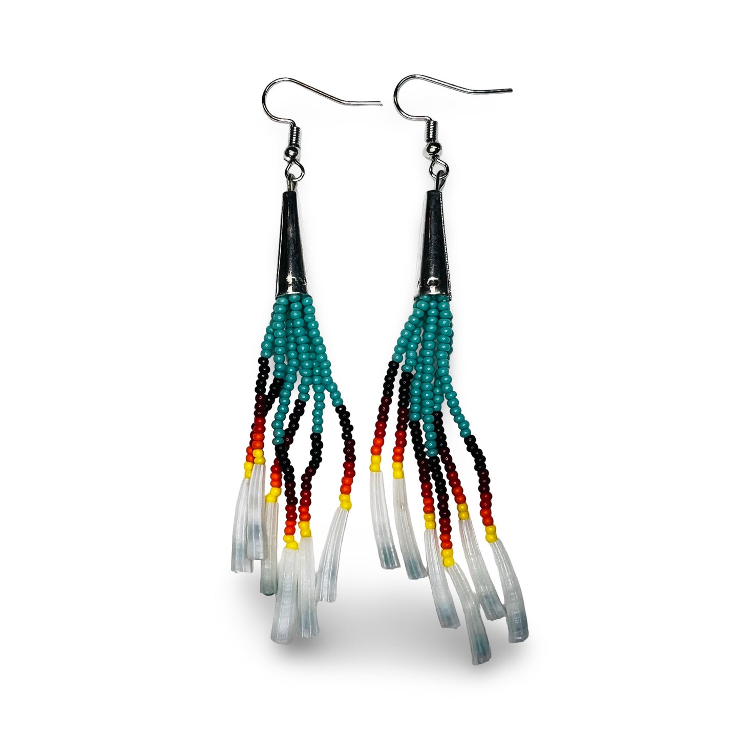 SHMH Bead & Dentalium Earrings