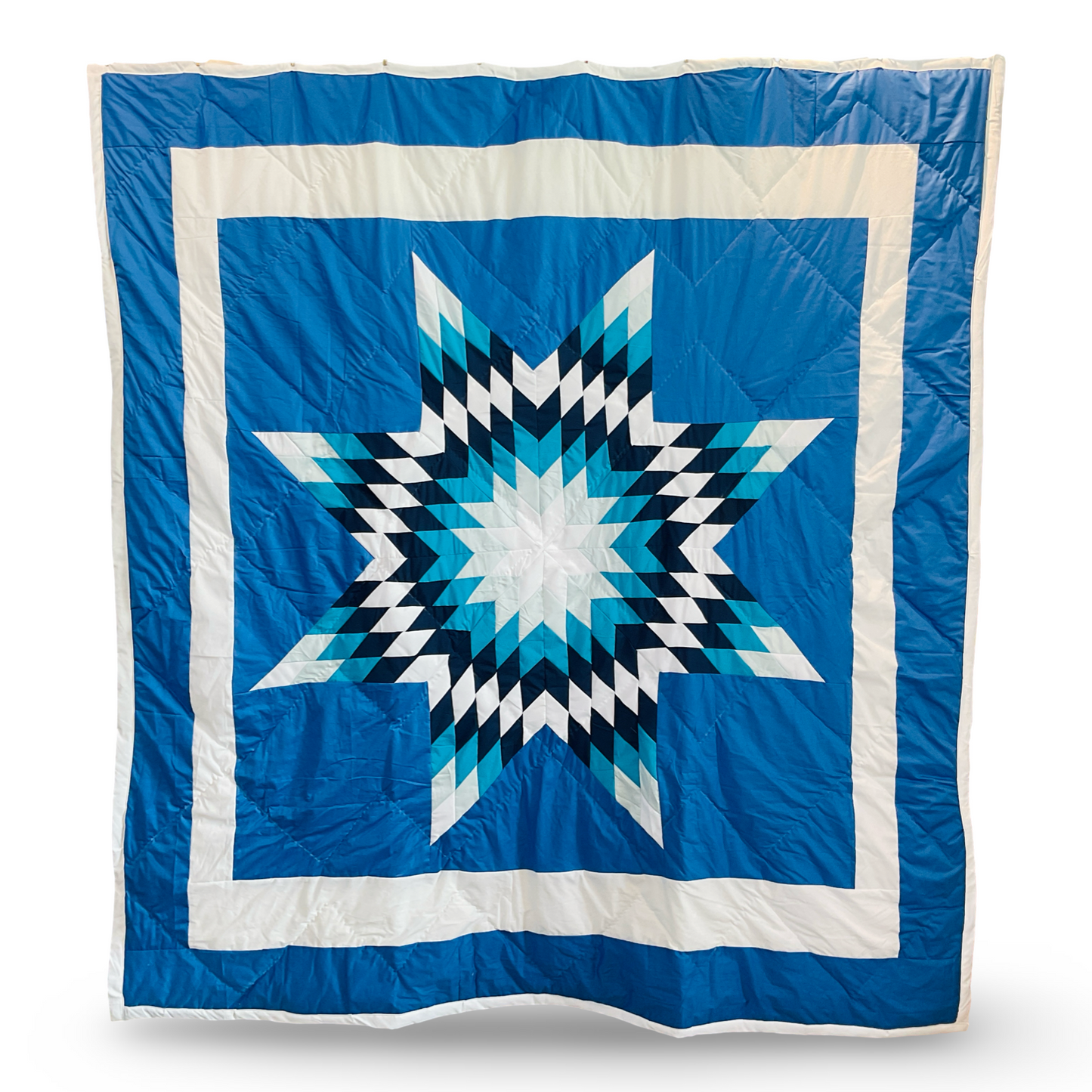 KHP Blue/Teal Queen Star Quilt