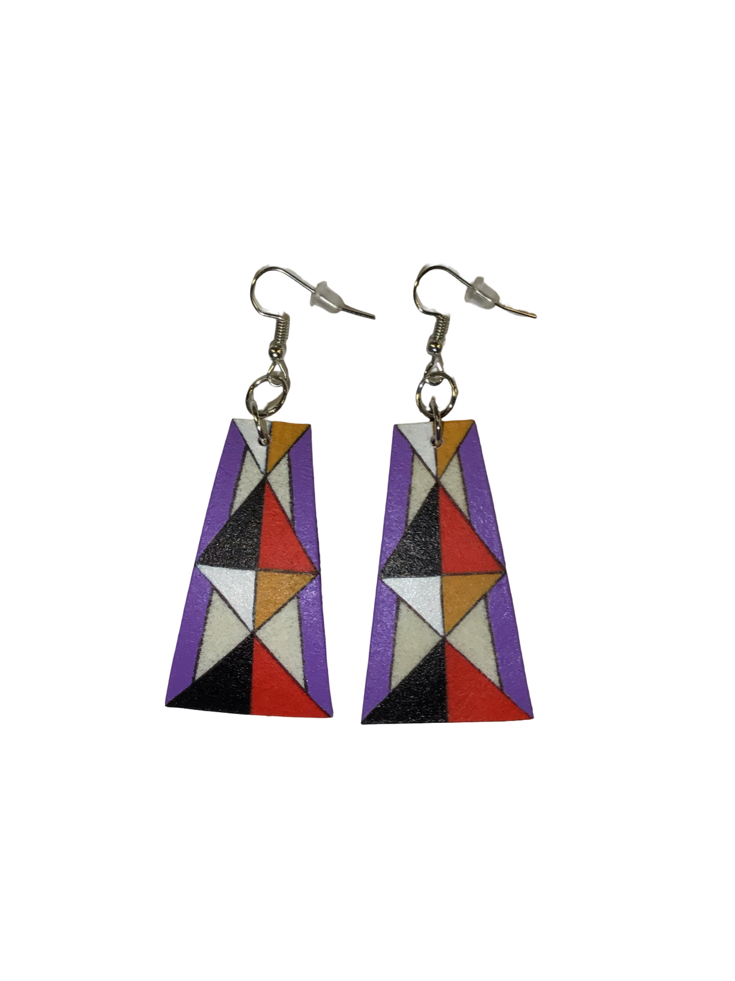 SE Painted Parfleche Earrings