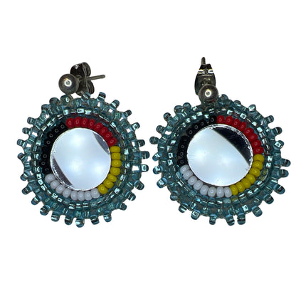 WR Bead & Mirror Earrings