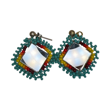 WR Bead & Mirror Earrings