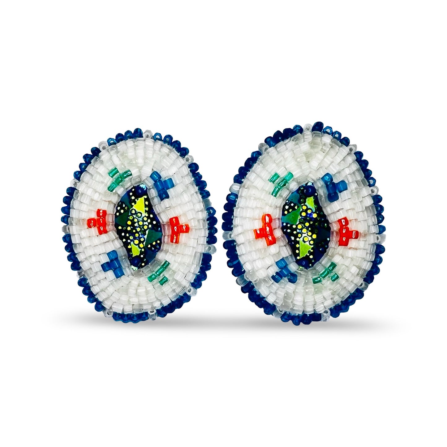 DYD Beaded Cab Earrings