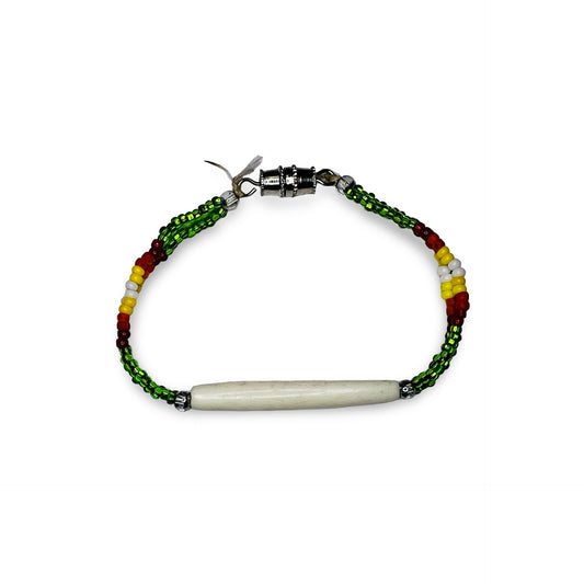 JR Green Bead Bracelet