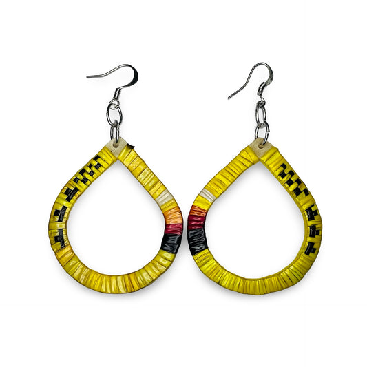 GRC Wide Quill Tear Drop Earrings