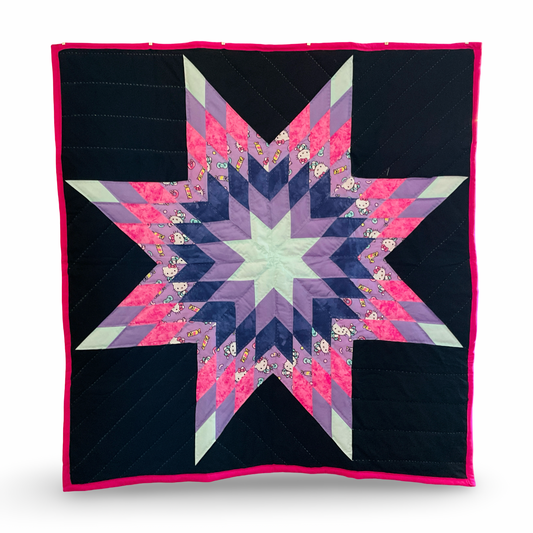 CEH Purple Cat Baby Star Quilt