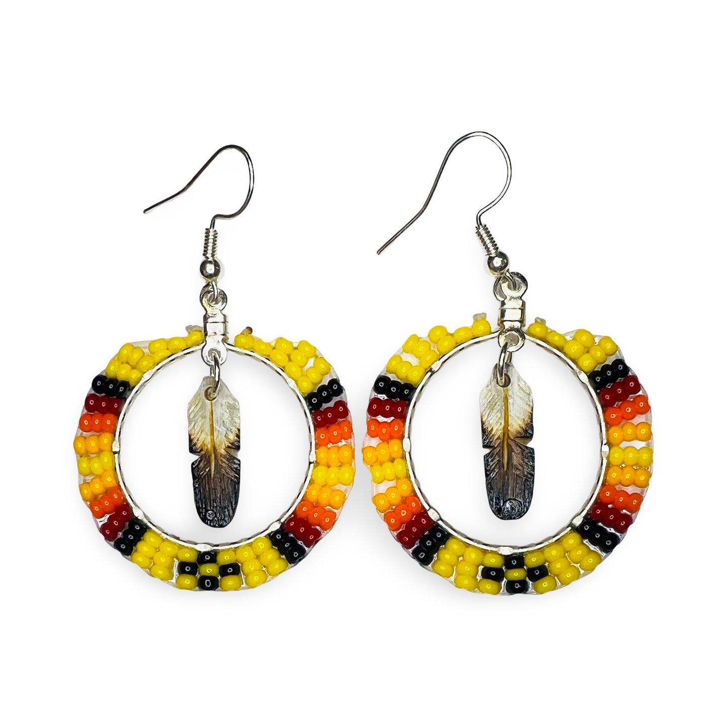 DYH Small Beaded Circle Earrings