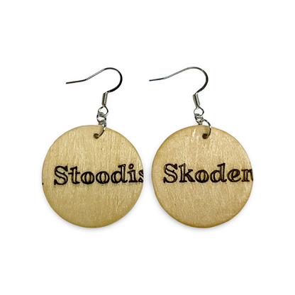 MH Wood Etched Earrings