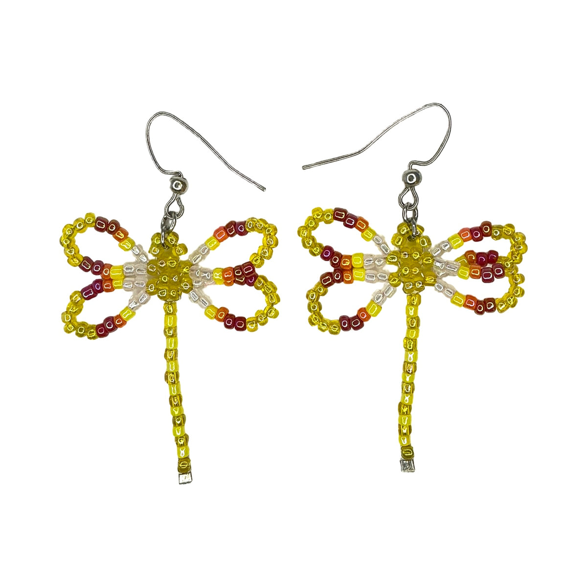 CWT 2" Dragonfly Bead Earrings