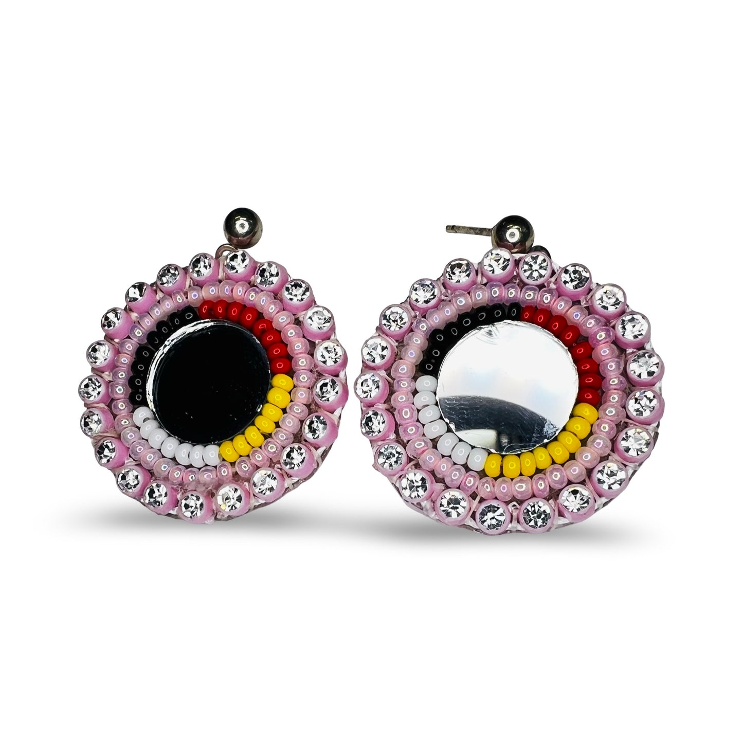 WR Bead & Mirror Earrings