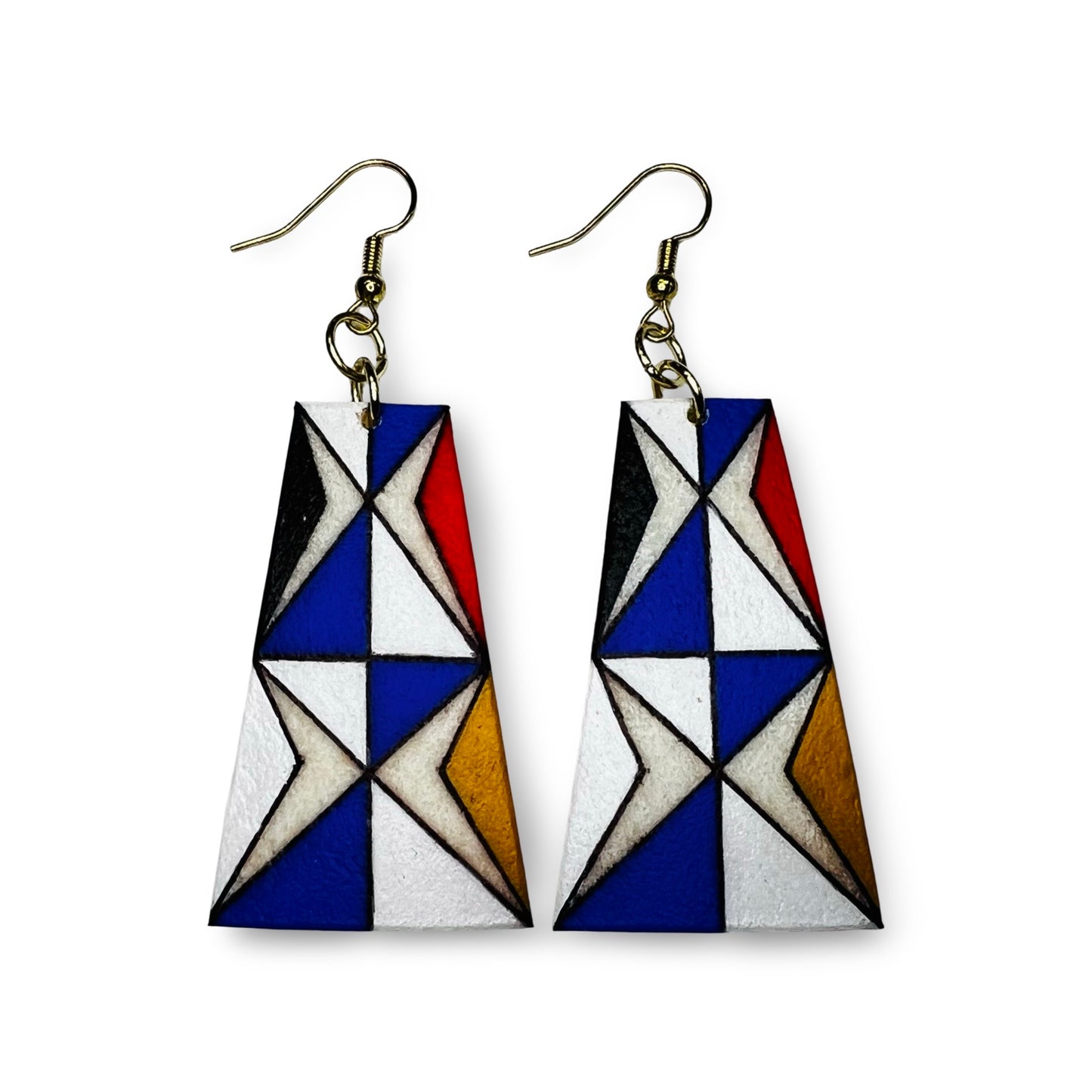 SE Painted Parfleche Earrings
