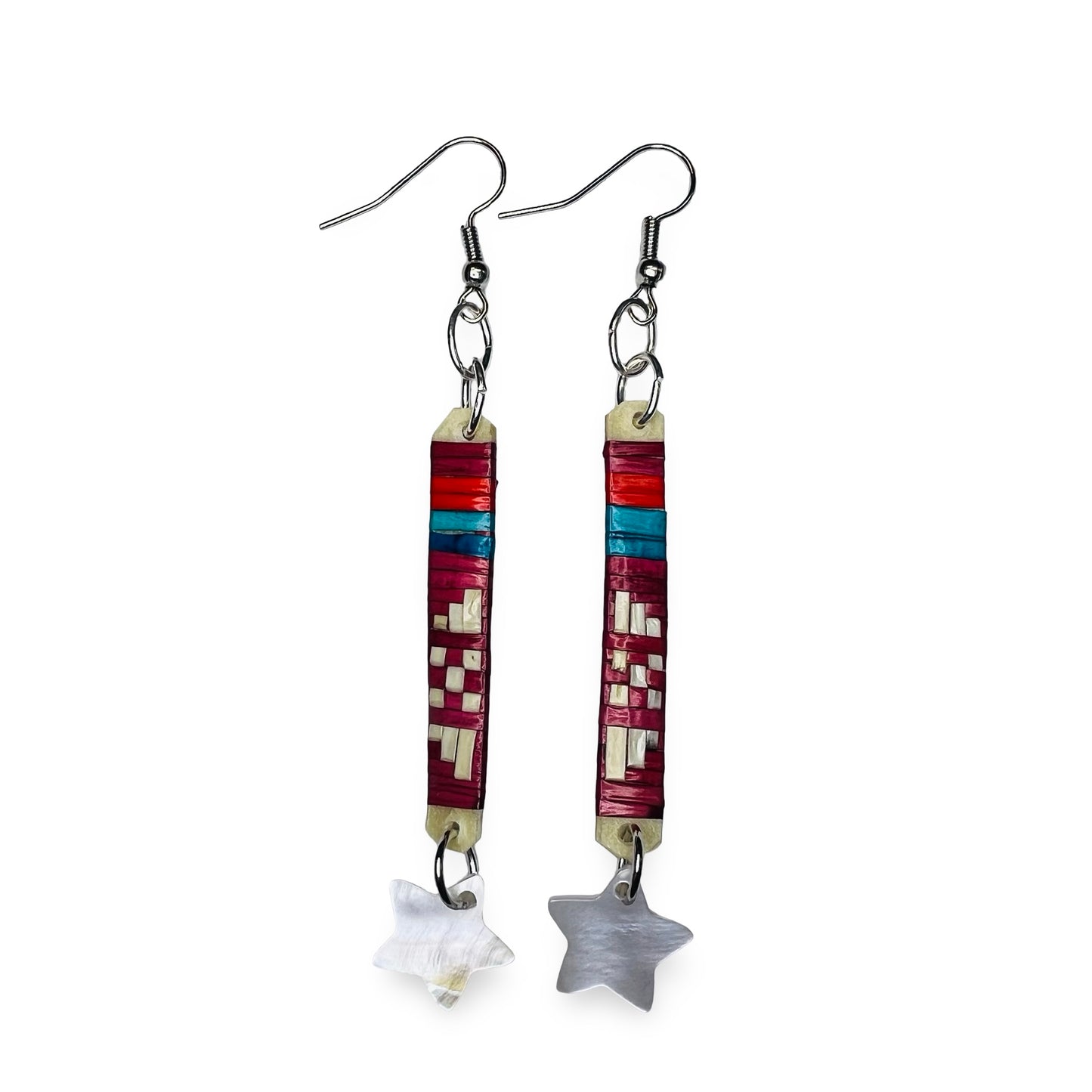 CRC Quill Slat & Mini Charm Earrings