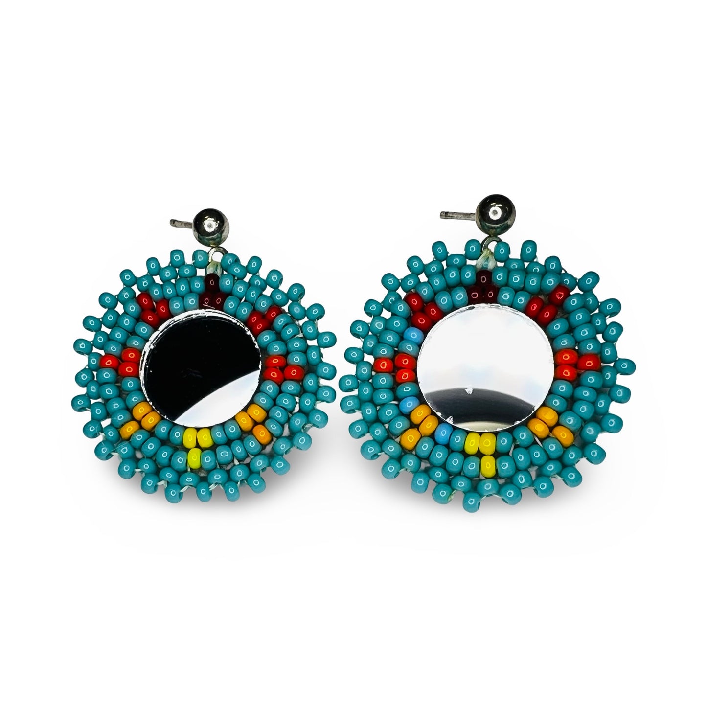 WR Bead & Mirror Earrings