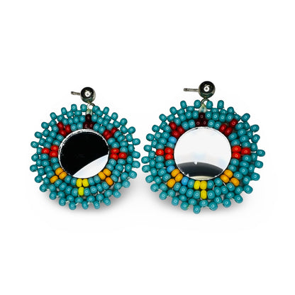 WR Bead & Mirror Earrings