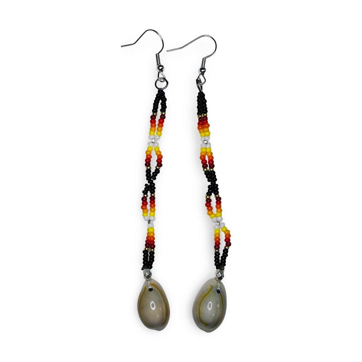 RBE Bead w/ Cowrie Shell Earrings