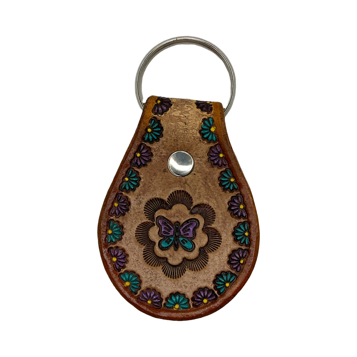 TEB Stamp Leather Keychain